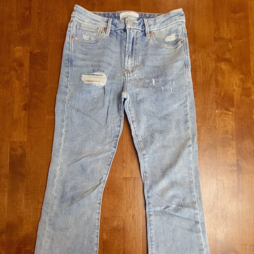 Dear John ~ Sz 26 ~ Distressed ~ Fray Bottom Flare Jeans ~ Excellent Condition